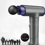 Fitness Electric Muscle Relaxer Massager | Handheld Percussion Massage Gun with 4 Heads for Back, Legs, Waist & Full Body Relief