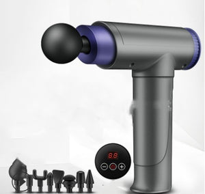 Fitness Electric Muscle Relaxer Massager | Handheld Percussion Massage Gun with 4 Heads for Back, Legs, Waist & Full Body Relief