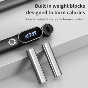 2 in 1 Adjustable Digital Intelligent Cordless Weighted Skipping Rope | Smart Jump Rope with Counter & Adjustable Steel Wire
