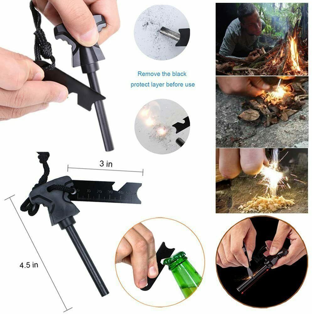14-in-1 Outdoor Emergency Survival Kit | Tactical Camping & Hiking Gear Box with Multi-Tool, Flashlight, Compass & More