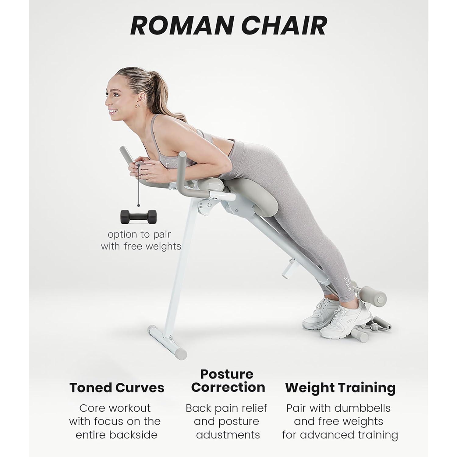 Pro Max 4-in-1 Home Gym Fitness Equipment | Rowing Machine, Leg Press, Ab Glider & Roman Chair for Full Body Strength & Core Training
