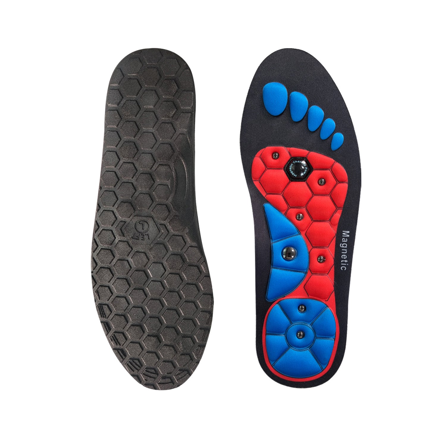 Medical Magnetic Insole Therapy | Orthopedic Acupressure Sports Insoles for Foot Massage, Weight Loss & Anti-Fatigue Support