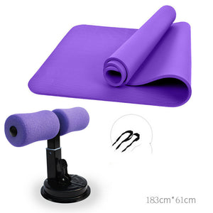 Home Fitness Weight Loss Yoga Equipment | Non-Slip Exercise Mat with Straps, Tensioners & Accessories | Beginner-Friendly 10mm Thick Mat
