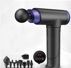 Fitness Electric Muscle Relaxer Massager | Handheld Percussion Massage Gun with 4 Heads for Back, Legs, Waist & Full Body Relief