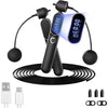 2 in 1 Adjustable Digital Intelligent Cordless Weighted Skipping Rope | Smart Jump Rope with Counter & Adjustable Steel Wire