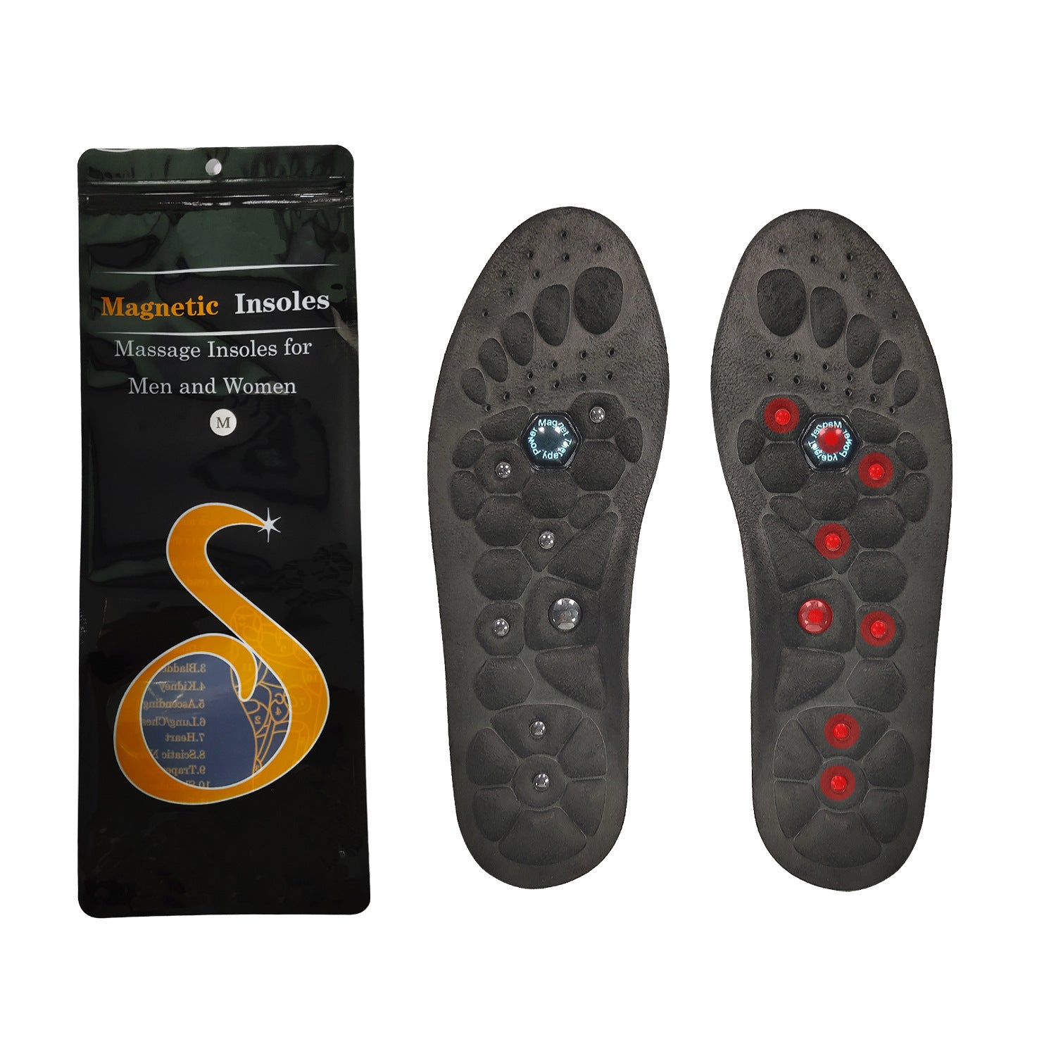 Medical Magnetic Insole Therapy | Orthopedic Acupressure Sports Insoles for Foot Massage, Weight Loss & Anti-Fatigue Support