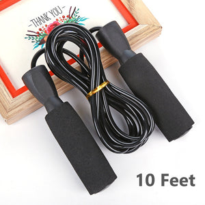 Gym Aerobic Exercise Boxing Skipping Rope | Adjustable Speed Jump Rope with Bearings & Foam Handles | Tangle-Free Fitness Training Rope