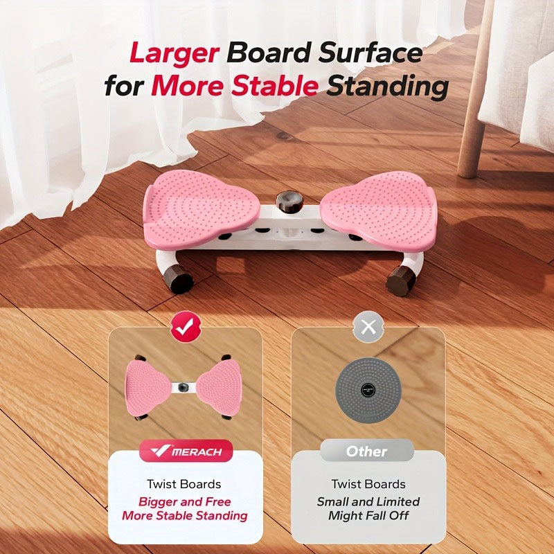 Waist Twist Exercise Machine | Core Ab & Weight Loss Trainer with Foot Massage | Quiet Home Gym Fitness Equipment for Men & Women