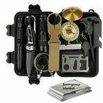 14-in-1 Outdoor Emergency Survival Kit | Tactical Camping & Hiking Gear Box with Multi-Tool, Flashlight, Compass & More