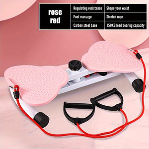Waist Twist Exercise Machine | Core Ab & Weight Loss Trainer with Foot Massage | Quiet Home Gym Fitness Equipment for Men & Women