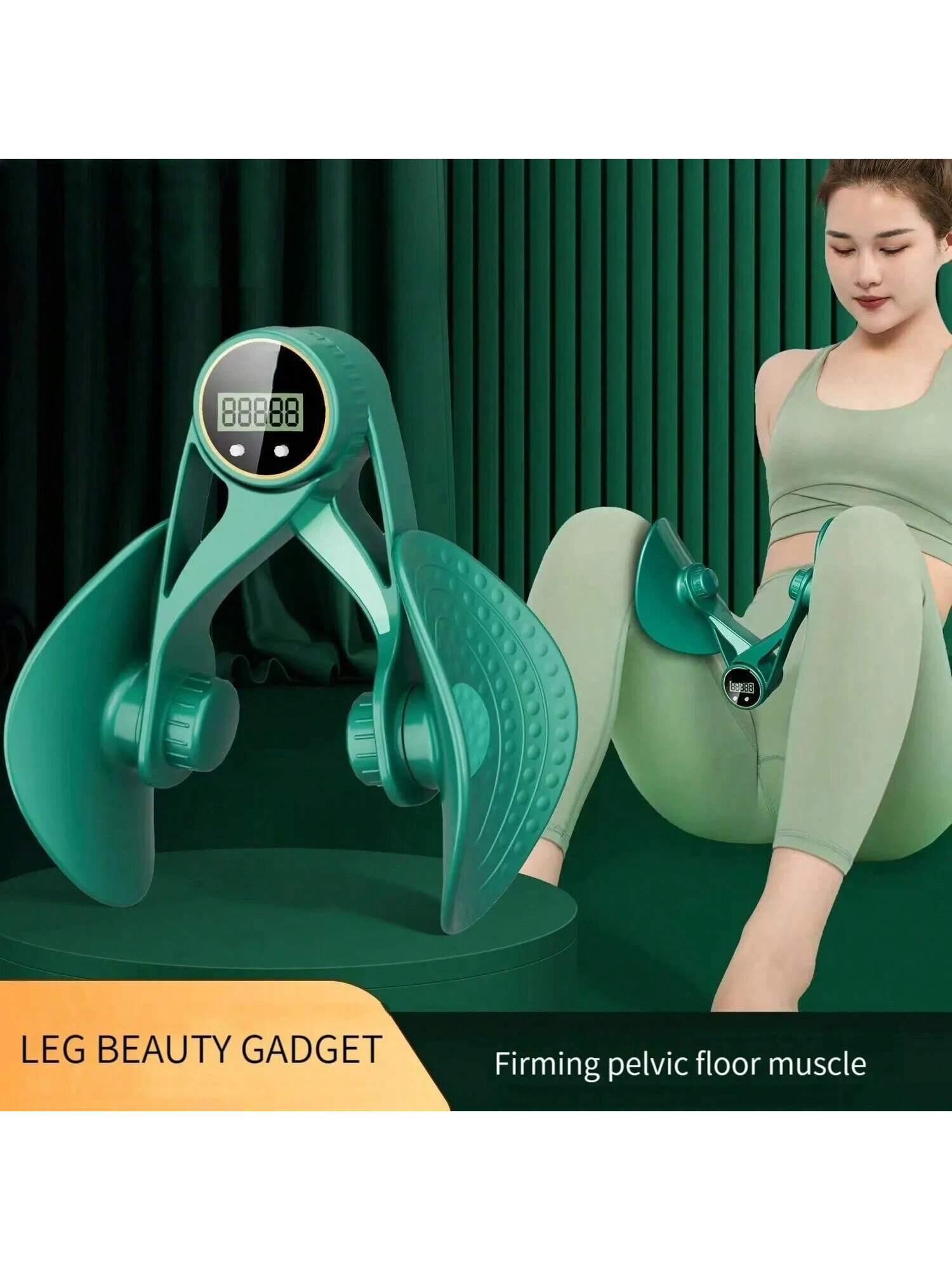 Inner Thigh Exerciser & Pelvic Floor Kegel Trainer | 3 Resistance Bands + LED Counter | Women’s Home Gym Equipment for Toning & Recovery