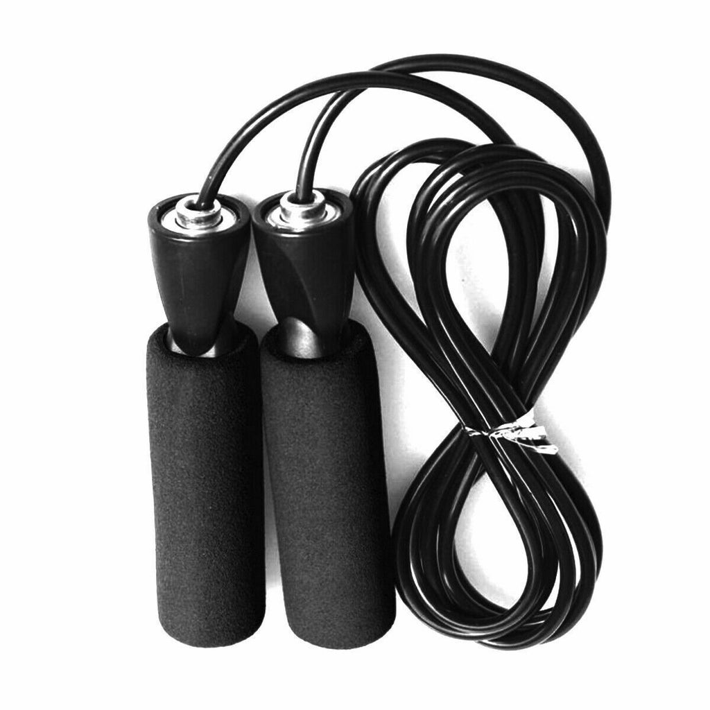 Gym Aerobic Exercise Boxing Skipping Rope | Adjustable Speed Jump Rope with Bearings & Foam Handles | Tangle-Free Fitness Training Rope
