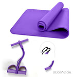 Home Fitness Weight Loss Yoga Equipment | Non-Slip Exercise Mat with Straps, Tensioners & Accessories | Beginner-Friendly 10mm Thick Mat