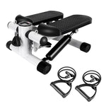 Mini Fitness Stepper with Resistance Bands & LCD Monitor | Quiet Portable Stair Stepper for Full Body Workout, Max 330lbs Load
