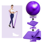 Home Fitness Weight Loss Yoga Equipment | Non-Slip Exercise Mat with Straps, Tensioners & Accessories | Beginner-Friendly 10mm Thick Mat