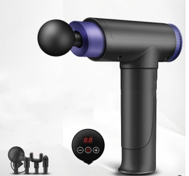 Fitness Electric Muscle Relaxer Massager | Handheld Percussion Massage Gun with 4 Heads for Back, Legs, Waist & Full Body Relief