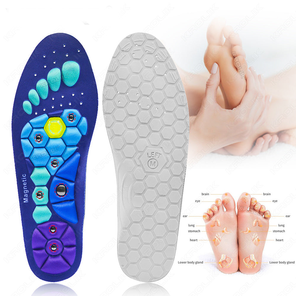 Medical Magnetic Insole Therapy | Orthopedic Acupressure Sports Insoles for Foot Massage, Weight Loss & Anti-Fatigue Support