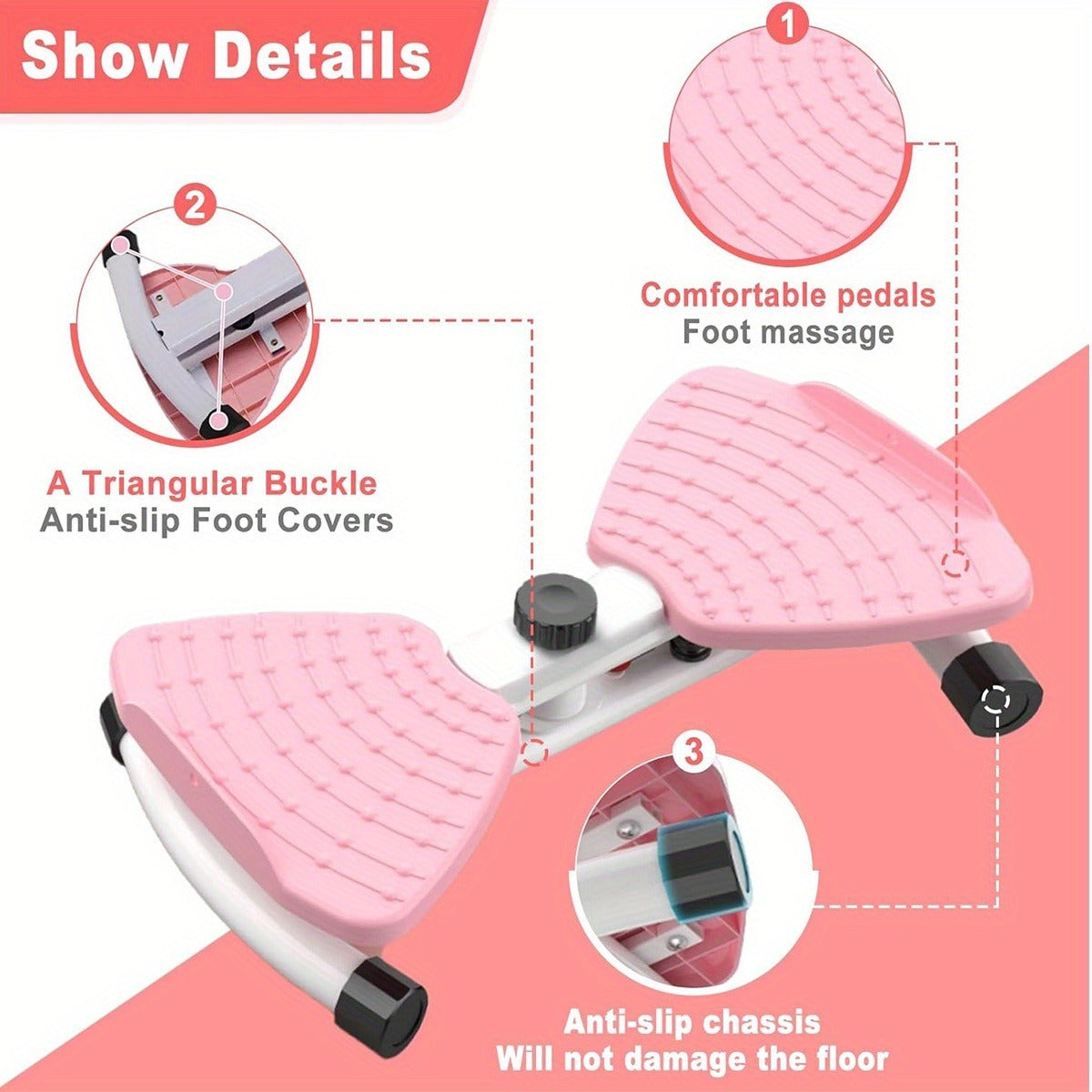 Waist Twist Exercise Machine | Core Ab & Weight Loss Trainer with Foot Massage | Quiet Home Gym Fitness Equipment for Men & Women