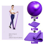 Home Fitness Weight Loss Yoga Equipment | Non-Slip Exercise Mat with Straps, Tensioners & Accessories | Beginner-Friendly 10mm Thick Mat
