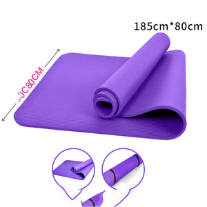 Home Fitness Weight Loss Yoga Equipment | Non-Slip Exercise Mat with Straps, Tensioners & Accessories | Beginner-Friendly 10mm Thick Mat
