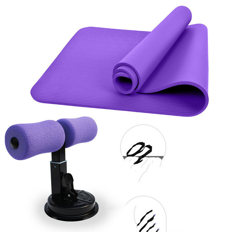 Home Fitness Weight Loss Yoga Equipment | Non-Slip Exercise Mat with Straps, Tensioners & Accessories | Beginner-Friendly 10mm Thick Mat