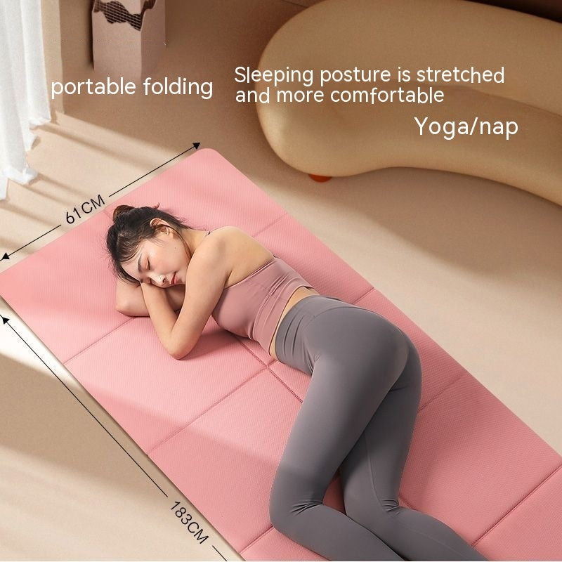 Folding Yoga Mat | Portable Non-Slip TPE Mat for Yoga, Pilates, Meditation & Fitness – Multiple Colors & Thickness Options