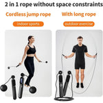 2 in 1 Adjustable Digital Intelligent Cordless Weighted Skipping Rope | Smart Jump Rope with Counter & Adjustable Steel Wire